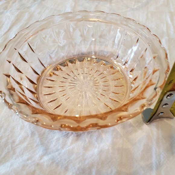 Lot of 3 Vintage Depression Glass Pink Berry Bowls - Picture 3 of 7